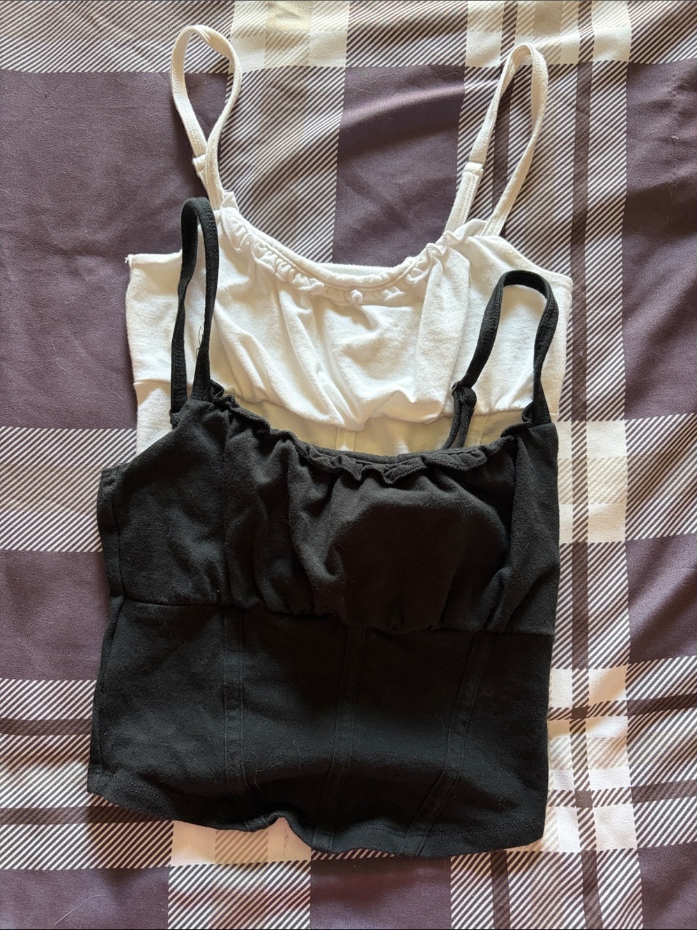 Hollister Black and White Cami Tank Duo